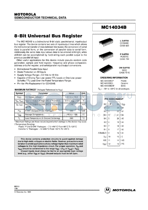 MC14034BDW datasheet - 8-bit universal bus register