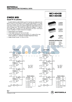 MC14044BCL datasheet - CMOS MSI