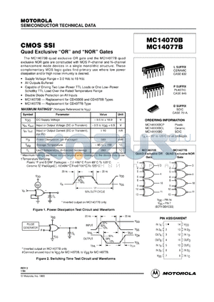 MC14077BCL datasheet - CMOS SSI