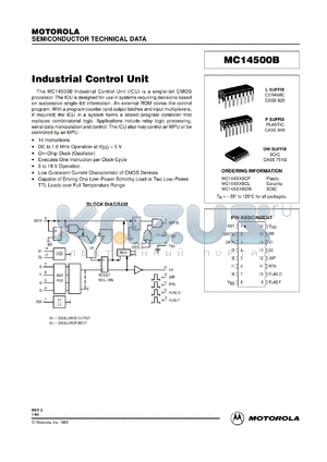 MC14500BCL datasheet - Industrial control unit
