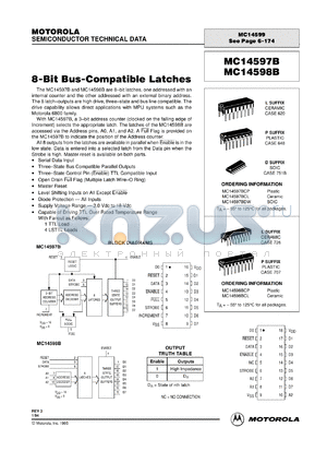 MC14597BDW datasheet - 8-bit bus-compatible latche