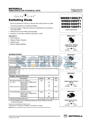 MMBD2000LT1 datasheet - Switching diode