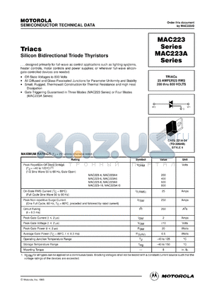 MAC223-10 datasheet - Triac