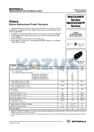 MAC229-6FP datasheet - Triac