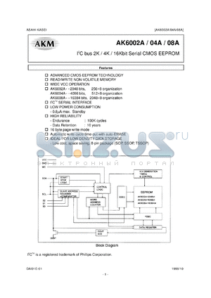 AK6001AF datasheet - CMOS EEPROM