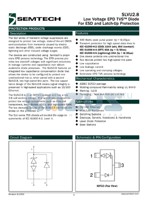 SLVU2.8TG datasheet - Low voltage EPD TVS diode array