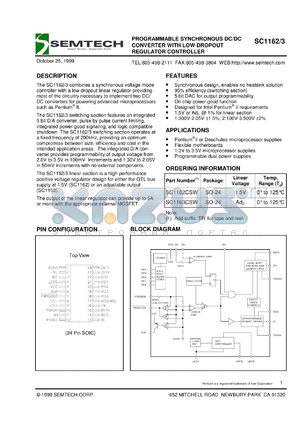SC1162CSW.TR datasheet - Programmable synchronous DC/DC  controller