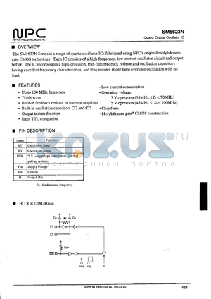 SM5623NA datasheet - Quartz crystal oscillator IC