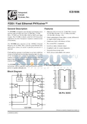 AV1886M datasheet - FDDI/fast ethernet PHYceiver