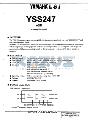 YSS247-E datasheet - Analog surround
