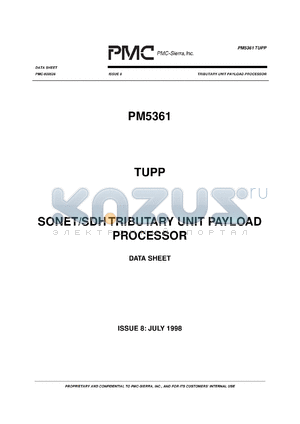 PM5361-EI datasheet - Sonet/SDH tributary unit payload processor