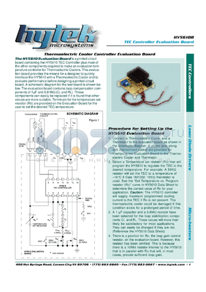 HY5610B datasheet - TEC controller evaluation board