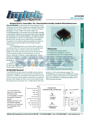 HY5630B datasheet - TEC controller