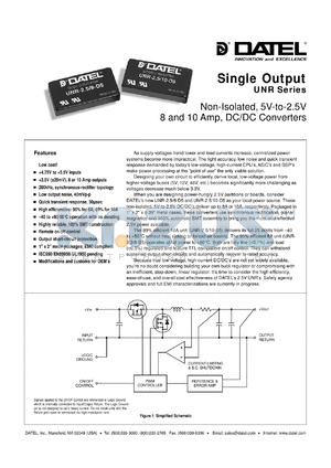 UNR-2.5/8-D5 datasheet - Non-isolated, 20W, single output DC/DC converter