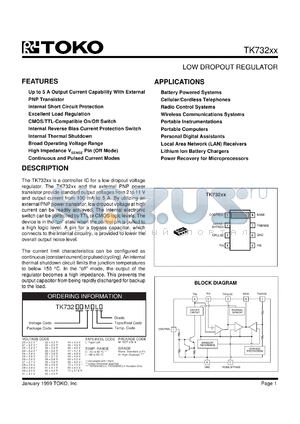 TK73224MCL datasheet - 2.4V Low dropout regulator