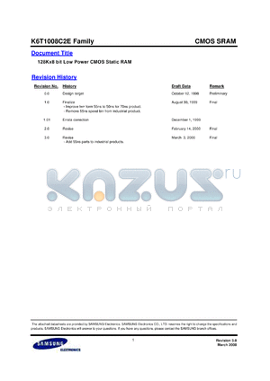 KM684000ALG-7 datasheet - 70ns, 512Kx8 bit low power CMOS static RAM