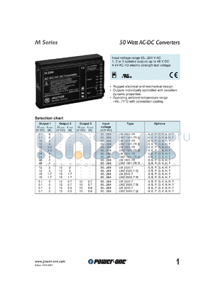 LMZ2540-7 datasheet - 50 Watt, input voltage range:85-264V output voltage 15V (1.7A) AC/DC converter