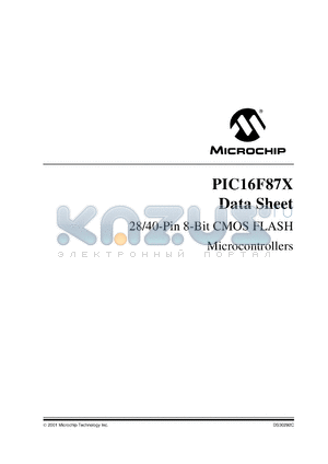 PIC16F877-20I/PT datasheet - 8-bit CMOS FLASH microcontroller