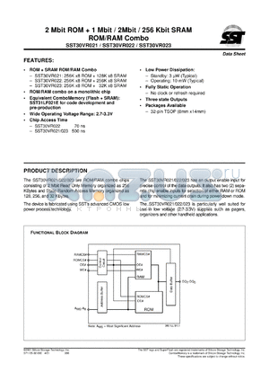 SST30VR023-500-C-UN-R datasheet - 2 Mbit ROM SRAM