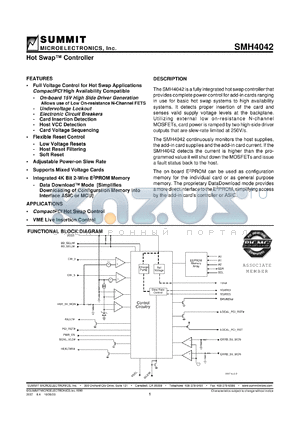 SMH4042G-AG datasheet - Hot swap controller