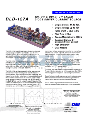 DLD-127A datasheet - 50 A CW and Quasi-CW laser diode driver/current source