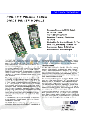 PCO-7110 datasheet - Pulsed laser diode drive module