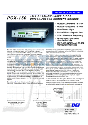 PCX-150 datasheet - 150A quasi-CW laser diode driveripulsed current source