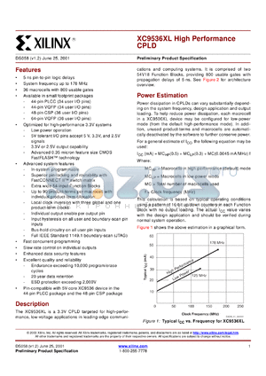 XC9536XL-10VQ44C datasheet - High-performance CPLD. Speed 10ns pin-to-pin delay.