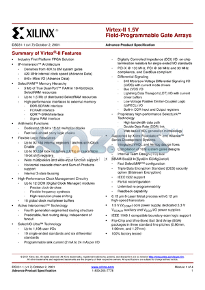 XC2V8000-5BF957C datasheet - Virtex-II 1.5V field programmable gate array.