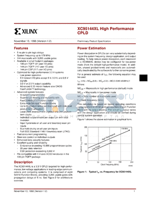 XC95144XL-10TQ100I datasheet - High programmable CPLD. Speed 10ns pin-to-pin delay.