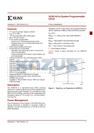 XC95144-10PQ100I datasheet - In-system programmable CPLD. Speed 10ns pin-to-pin delay.