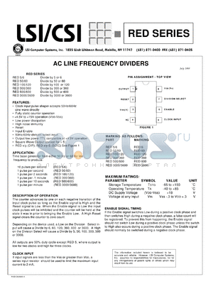 RED300/360 datasheet - AC line frequency divider