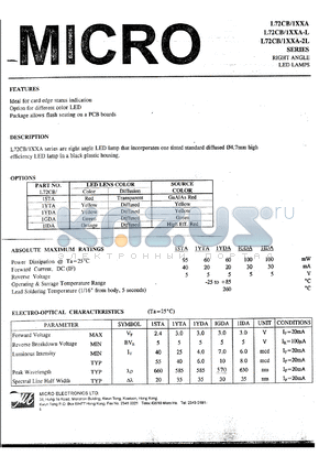 L72CB1STA datasheet - Right angle led lamp