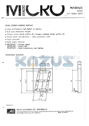 MO1231A datasheet - 2.3