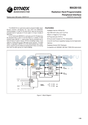 MAR28155LL datasheet - General purpose programmable device designed for the MAS281 microprocessor