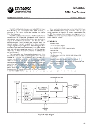 MAS28139FC datasheet - OBDH bus terminal