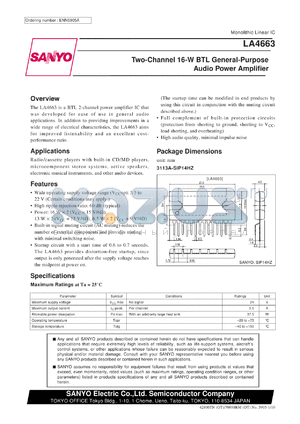 2SK2632LS datasheet - 800V/2.5A ultrahigh-speed switching applications