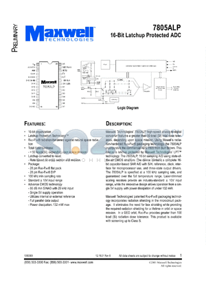 7805ALPRPFB datasheet - 16-bit latchup protected ADC