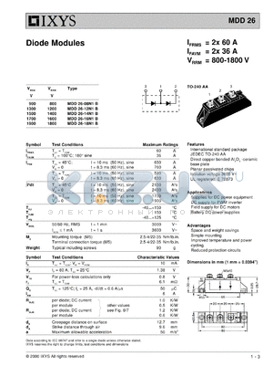 MCD26-12N1B datasheet - 1200V diode module