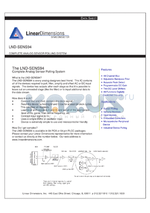 LND-SENS94 datasheet - Complete analog sensor system