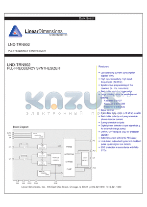 LND-TRN902 datasheet - PLL - frequncy synthesizer