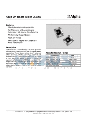 DMF3947-103 datasheet - Chip on board mixer quad (to 6 GHz)