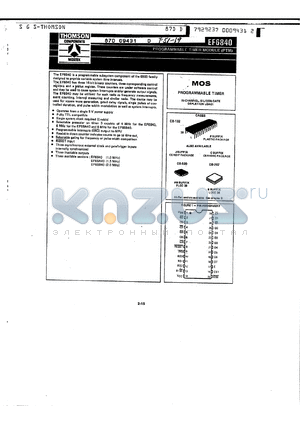 EF6840P datasheet - Frequency clock 1 MHz Programmable Timer ? 1MHz