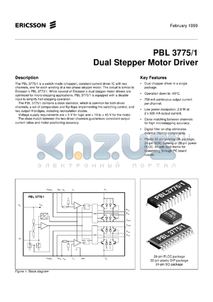 PBL3775/1QNS datasheet - Dual stepper motor driver