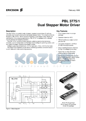 PBL3775/1QNT datasheet - Dual stepper motor driver