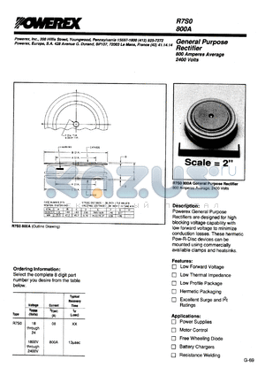 R7S00208 datasheet - 200V, 800A general purpose single diode