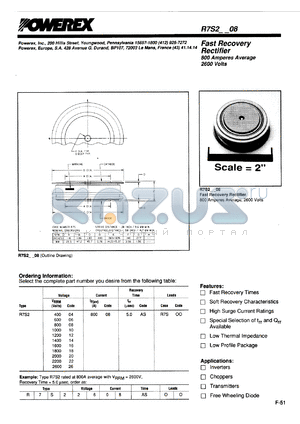 R7S2--08 datasheet - 2400V, 800A fast recovery single diode