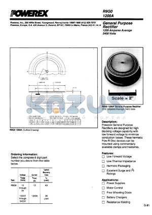 R9G00812 datasheet - 800V, 1200A general purpose single diode