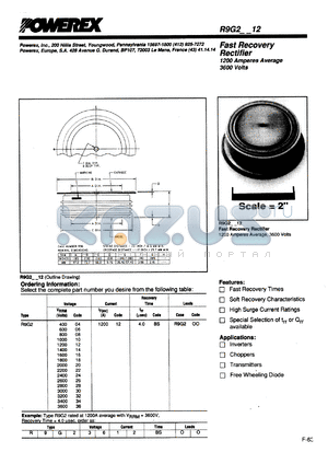 R9G21212CS datasheet - 1200V, 1200A fast recovery single diode
