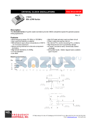 SM39C datasheet - 5 V,+/-100 ppm, CMOS crystal clock oscillator